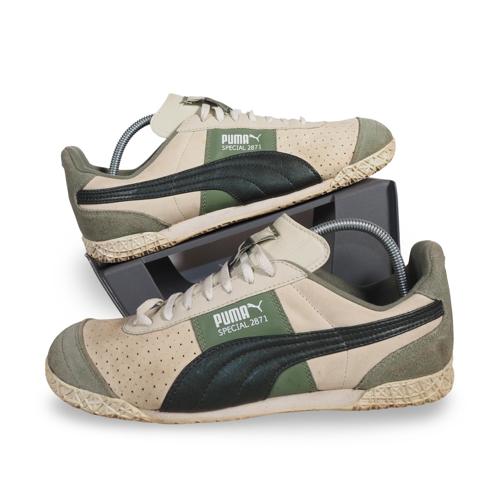 PUMA Special 2871 Womens 8.5 Putty Oil Green Suede Retro Sneakers 342501-05